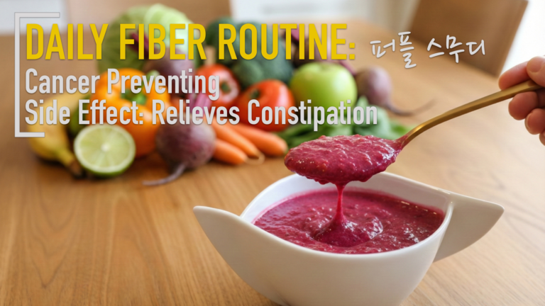 Fiber Smoothie | 파이버스무디 (The Most Important Thing in Your Diet to Prevent Cancer | Side Effect: Relieves Constipation)